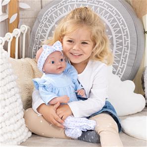Bayer Design Reborn Babydukke 38 cm, blå-7