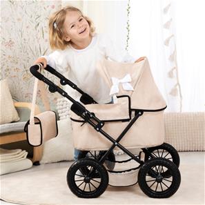 Bayer Design Trendy dukkevogn med pusletaske Beige-5