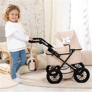 Bayer Design Trendy dukkevogn med pusletaske Beige-6