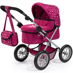 Bayer Design Trendy dukkevogn med pusletaske, cerise