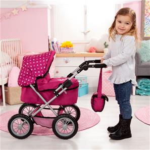 Bayer Design Trendy dukkevogn med pusletaske, cerise-2