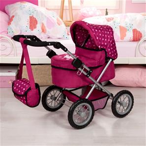 Bayer Design Trendy dukkevogn med pusletaske, cerise-3