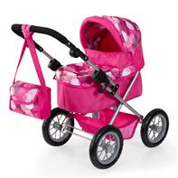 Bayer Design Trendy dukkevogn med pusletaske Pink
