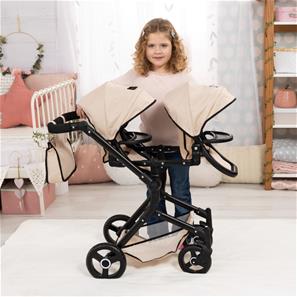 Bayer Design Tvillinge Klapvogn, Neo - Beige-5