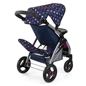 Bayer Design Tvillinge Klapvogn, Twin Star - blå/lyserød-5