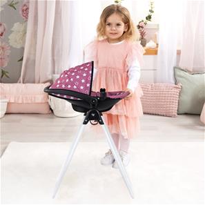 Bayer Design Vario 4-i-1 Dukke højstol, seng, gynge og autostol Sort/Pink-8