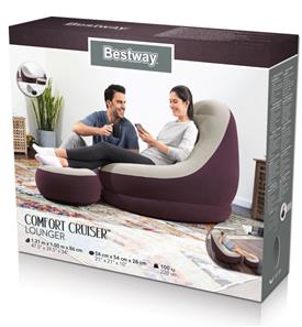 Bestway  Comfort Cruiser mørk blommefarve Liggestol 121 x 100 x 86cm-6