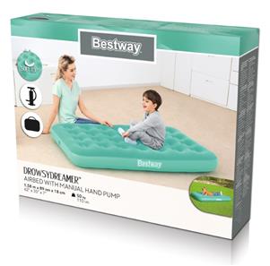 Bestway  DrowsyDreamer Luftmadras 158 x 89 x 18 cm m/pumpe, Turkis-6