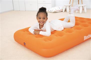 Bestway  DrowsyDreamer Luftmadras 158 x 89 x 18 cm m/pumpe, Orange-4