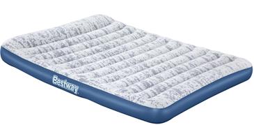 Bestway Fashion Flock Luftmadras med indbygget AC Pumpe 203 x 152 x 30cm 