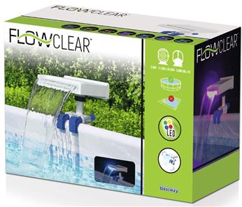 Bestway Flowclear Beroligende LED-vandfald til Pool