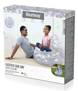 Bestway  Glitter Oppustelig stol 72 x 72 x 64 cm-6