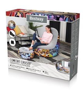 Bestway  Graffiti Comfort Cruiser stol 112 x 100 x 86cm-5