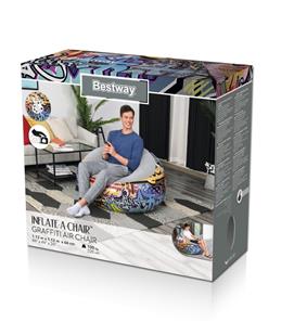 Bestway  Graffiti Luft stol 112 x 112 x 66cm-5