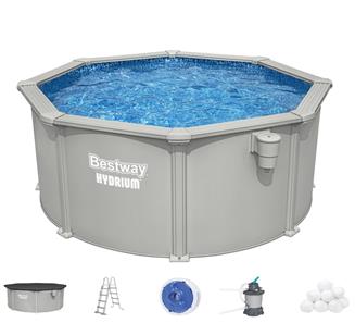 Bestway Hydrium 305 x 122 cm stål pool m/sandfilter, Skimmer (2027 model)