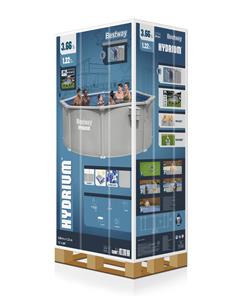 Bestway Hydrium 366 x 122 cm stål pool m/sandfilter, Skimmer (2027 model)-10