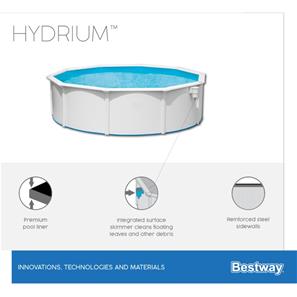 Bestway Hydrium 460 x 120 cm stål pool m/sandfilter, stige mv-8