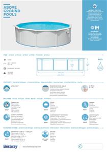 Bestway Hydrium 460 x 120 cm stål pool m/sandfilter, stige mv-9