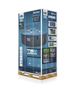 Bestway Hydrium 488 x 132 cm stål pool m/sandfilter, Skimmer mv (2027)-12