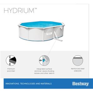 Bestway Hydrium 500 x 360 x 120 cm stål pool m/sandfilter mv-8