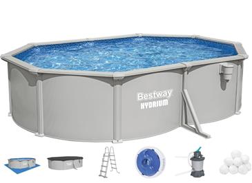 Bestway Hydrium 500 x 366 x 122 cm Oval Stålvægspoolsæt (2026 model)