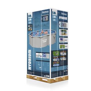 Bestway Hydrium 500 x 366 x 122 cm Oval Stålvægspoolsæt (2027 model)-4