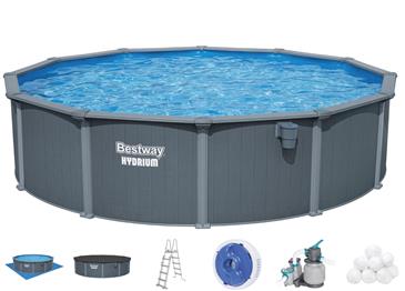 Bestway Hydrium 549 x 132 cm Rund Stålvægspoolsæt (2027 model)