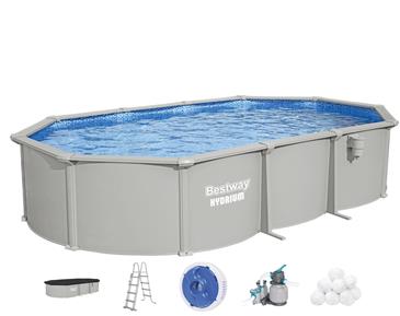 Bestway Hydrium 610 x 366 x 122 cm Oval Stålvægspoolsæt (2027 model)