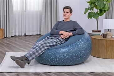 Bestway ''Inflate-A-Chair'' Oppustelig Stol 112 x 122 x 66 cm, mørkeblå-3