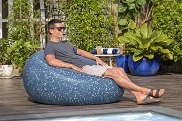 Bestway ''Inflate-A-Chair'' Oppustelig Stol 112 x 122 x 66 cm, mørkeblå-4