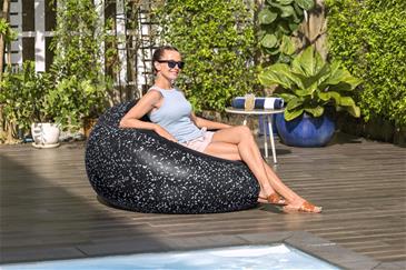 Bestway ''Inflate-A-Chair'' Oppustelig Stol 112 x 122 x 66 cm, Sort-2