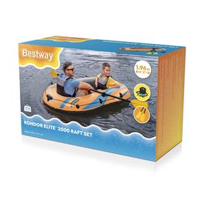 Bestway Kondor Elite 2000 Gummibåd Sæt 196 x 106 cm-2