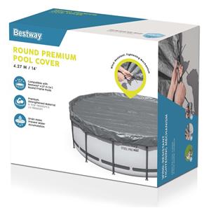 Bestway overdækning 427 cm Premium Rund Poolcover