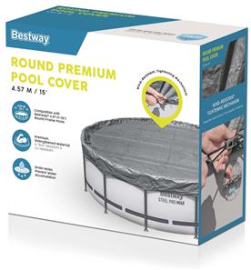 Bestway overdækning 457 cm Premium Rund Poolcover