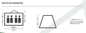 Bestway Pavillo Traverse X4 Telt 480 x 210 x 165 cm-5