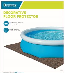 Bestway Pool underlag / bundbeskytter Dekorativ 12 stk (50 x 50 cm)-3