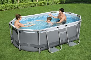 Bestway  Power Steel 305 x 200 x 84 cm Oval Pool m/pumpe m.v.-2