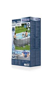 Bestway  Power Steel 305 x 200 x 84 cm Oval Pool m/pumpe m.v.-9