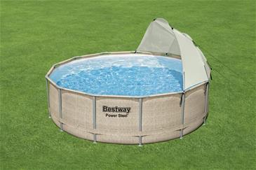 Bestway  Power Steel  396 x 107 cm m/Baldakin, pumpe, stige m.v.-2