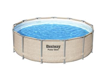 Bestway  Power Steel  396 x 107 cm m/Baldakin, pumpe, stige m.v.-6