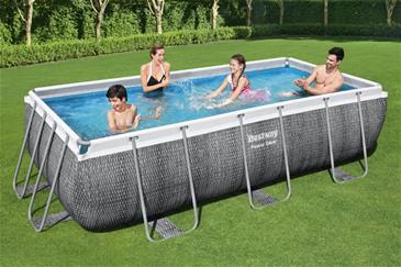 Bestway  Power Steel 404 x 201 x 100 cm Rektangulær Pool m/pumpe m.v.-2