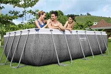 Bestway  Power Steel 404 x 201 x 100 cm Rektangulær Pool m/pumpe m.v.-4