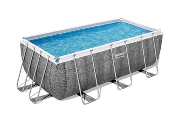 Bestway  Power Steel 412 x 201 x 122 cm Rektangulær Pool m/pumpe m.v.-4