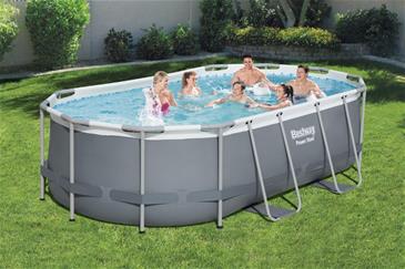 Bestway  Power Steel 427 x 250 x 84 cm Oval Pool m/stige, pumpe m.v.-2