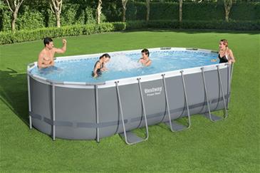 Bestway  Power Steel 549 x 274 x 122 cm Oval Pool m/pumpe, stige m.v.-2