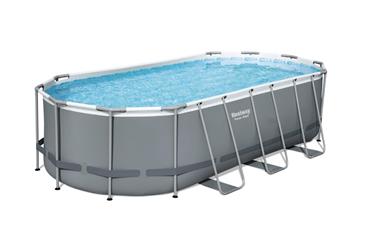 Bestway  Power Steel 549 x 274 x 122 cm Oval Pool m/pumpe, stige m.v.-4