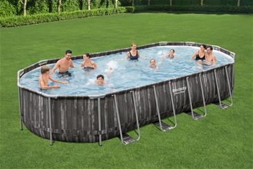 Bestway  Power Steel 732 x 366 x 122 cm Oval pool m/stige mv-2