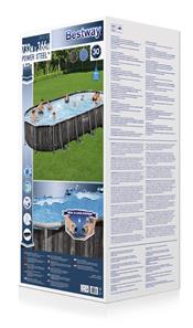 Bestway  Power Steel 732 x 366 x 122 cm Oval pool m/stige mv-7