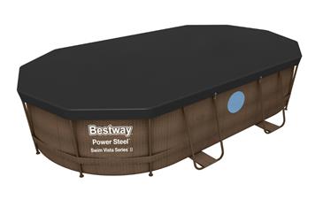 Bestway Overdækning oval 427 x 250 cm Power Steel Frame Pools-2