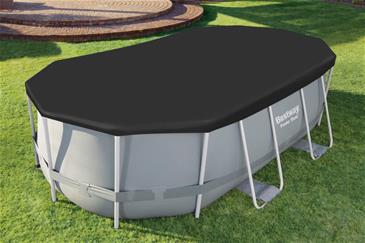 Bestway Overdækning oval 427 x 250 cm Power Steel Frame Pools-5